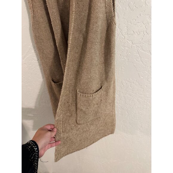 Tahari Merino Wool Spandex Sleeveless Spring Hooded Sweater Vest - Picture 3 of 9